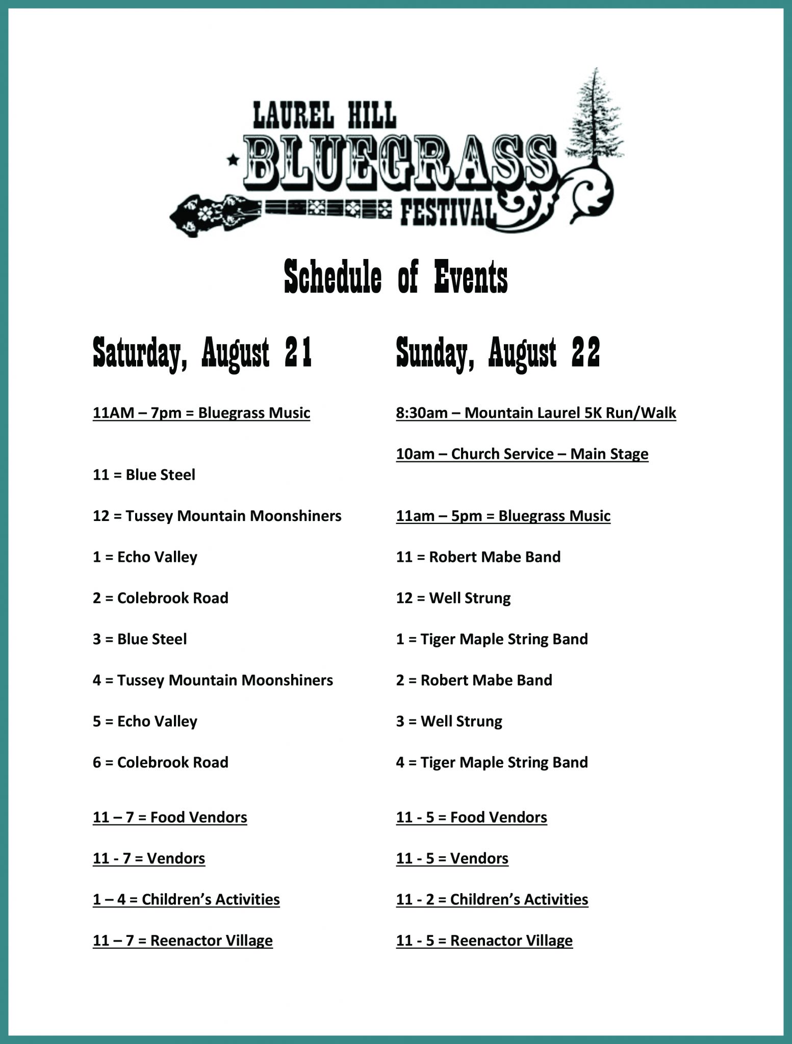 Blue Grass Festival Schedule Somerset County Pennsylvania Chamber of
